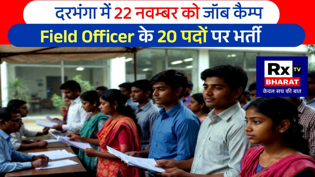 दरभंगा में 22 नवम्बर को जॉब कैम्प  Field Officer के 20 पदों पर भर्ती