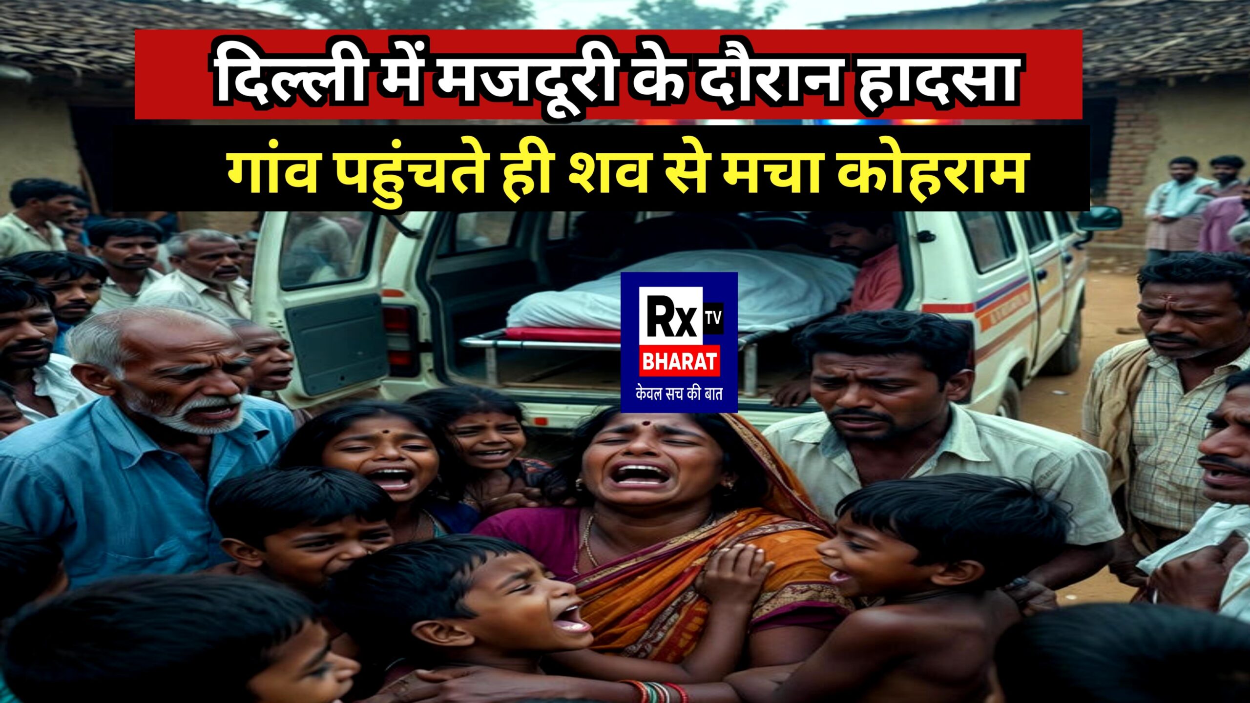 दिल्ली में मजदूरी के दौरान हादसा गांव पहुंचते ही शव से मचा कोहराम