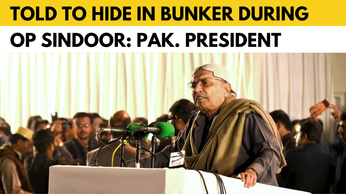 Watch: Pakistan President Zardari reveals he was advised to ‘hide in a bunker’ during Operation Sindoor